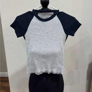 Jean Paul Gray and Black Knit Top
